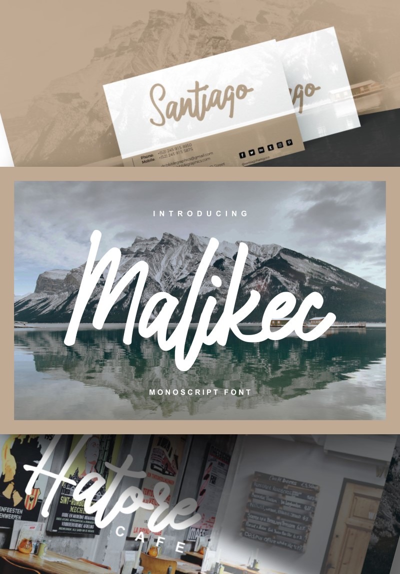 Malikec | Mono Script Font #99632