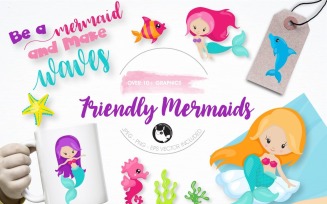 friendly Mermaid graphics - Vector Image