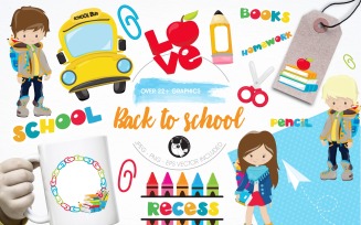 School graphics and illustrations - Vector Image