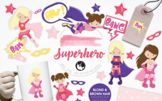Super Hero illustration pack - Vector Image