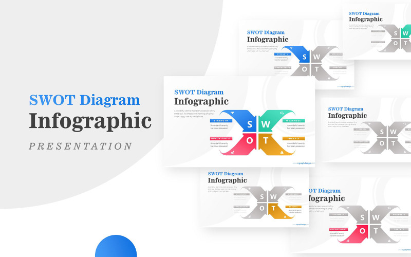 Creative Arrows SWOT for Business Management Infographic Presentation PowerPoint template PowerPoint Template