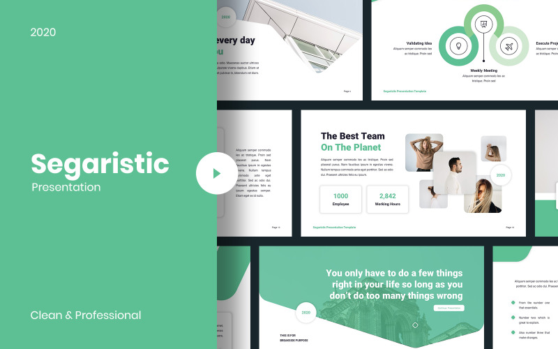Segaristic - Business PowerPoint template PowerPoint Template