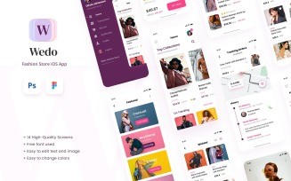 Wedo - Fashion Store iOS App Design UI Template Figma PSD