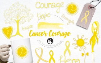 Cancer awareness illustration pack - Vector Image