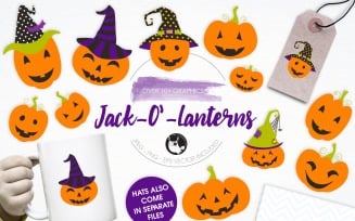 Jack O' Lanterns illustration pack - Vector Image