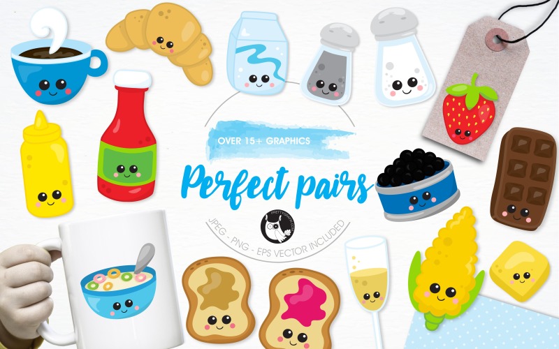 Perfect pairs illustration pack - Vector Image Vector Graphic