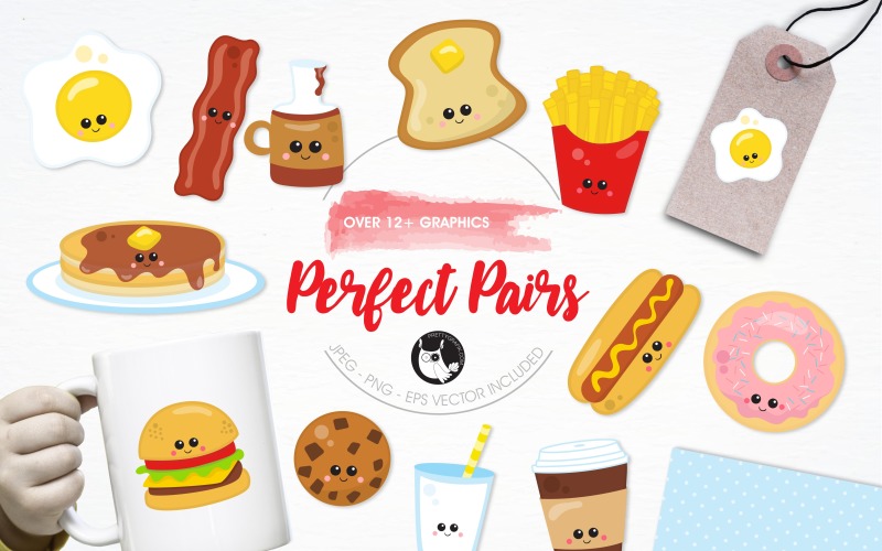Perfect pairs illustration pack - Vector Image Vector Graphic