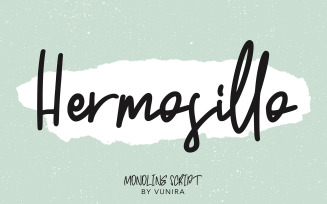 Hermosillo | Monoline Cursive Font
