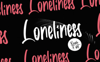 Loneliness | Brush Font