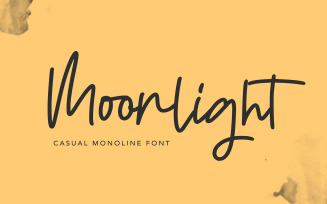 Moonlight | Casual Monoline Font