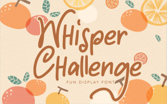 Whisper Challenge | Fun Display Font