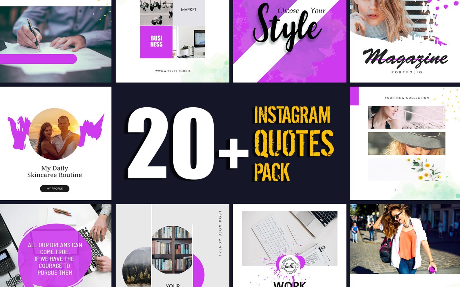 Kit Graphique #120921 Instagram Post Divers Modles Web - Logo template Preview