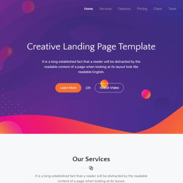 Bootstrap Business Landing Page Templates 121048