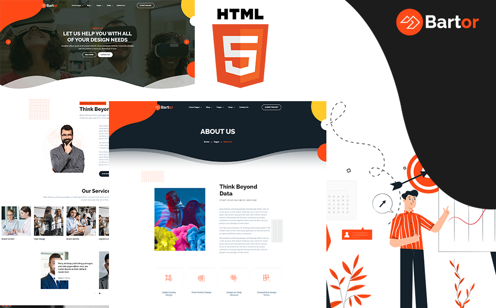 Bartor - Creative Portfolio Template Web №121054
