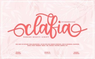 Clafia | Modern Beauty Cursive Font