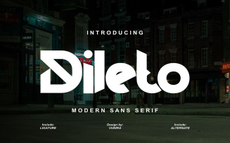 Dileto | Modern Sans Serif Font