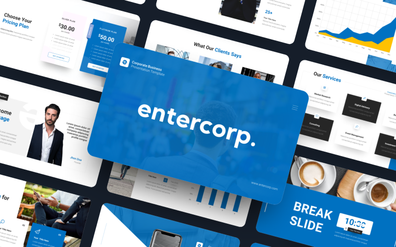Entercorp - Corporate Business PowerPoint template PowerPoint Template