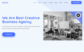 Matin - Digital Agency Landing Page Template
