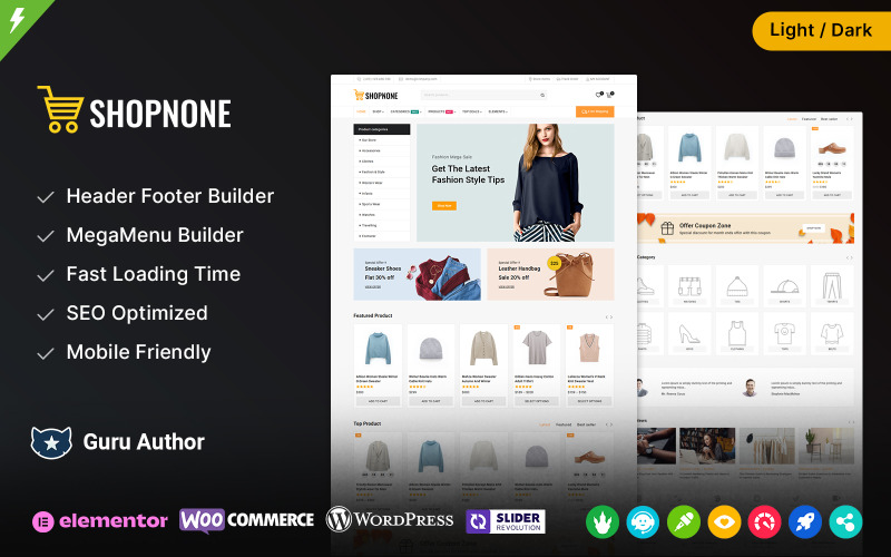 Shopnone - Fashion and Mega Shop Multipurpose WooCommerce Theme