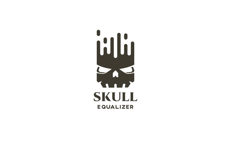 Skull Equalizer Logo Template