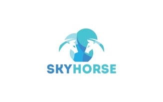 Sky Horses Logo Template