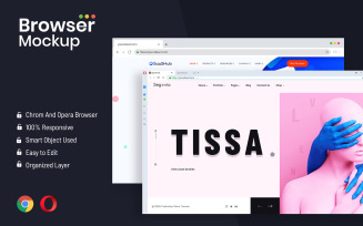 Browser product mockup