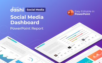 Dashi Social Media – Dashboard Report Presentation PowerPoint template