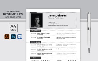 James Johnson Clean CV Resume Template