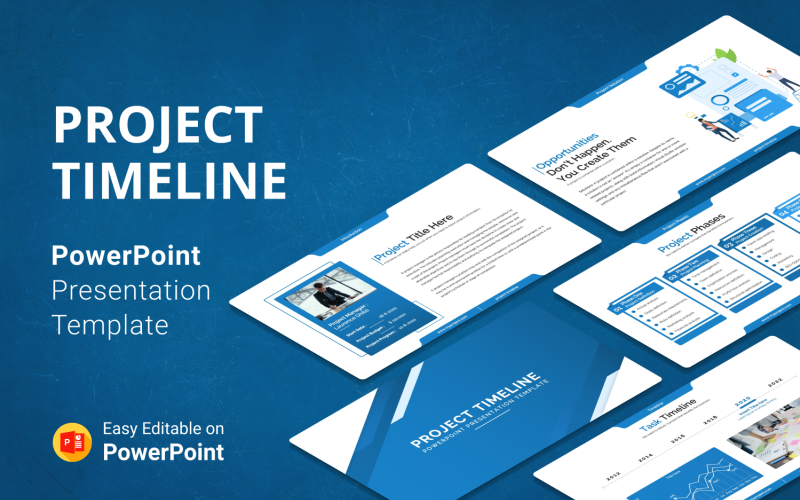 Project Timeline Report Presentation PowerPoint template PowerPoint Template