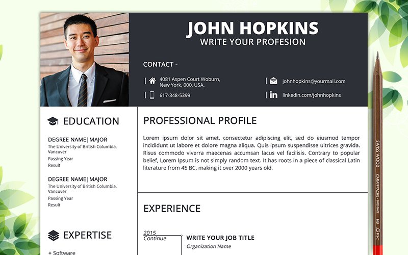 Template #121525 Letterprintablemoderncvcover Lettercleanminimalistnew2 Webdesign Template - Logo template Preview