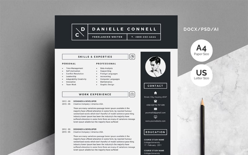 Kit Graphique #121527 Rsum Cv Divers Modles Web - Logo template Preview