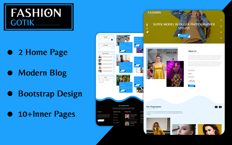 Gotik - fashion Model Agency PSD PSD Template