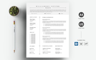Williamson Jupiter - CV & Resume Template