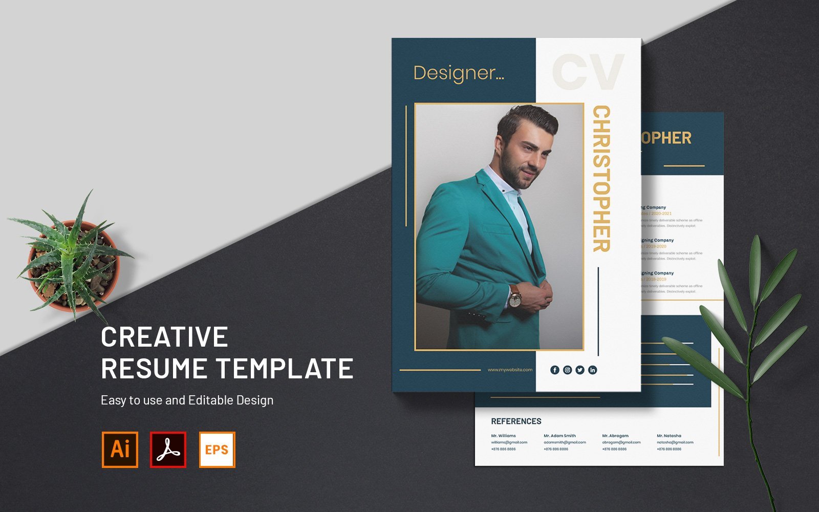 Kit Graphique #121840 Creative Resume Divers Modles Web - Logo template Preview