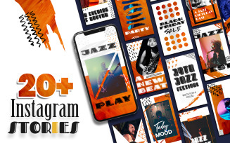 Jazz Music Festival Instagram Stories Social Media Template