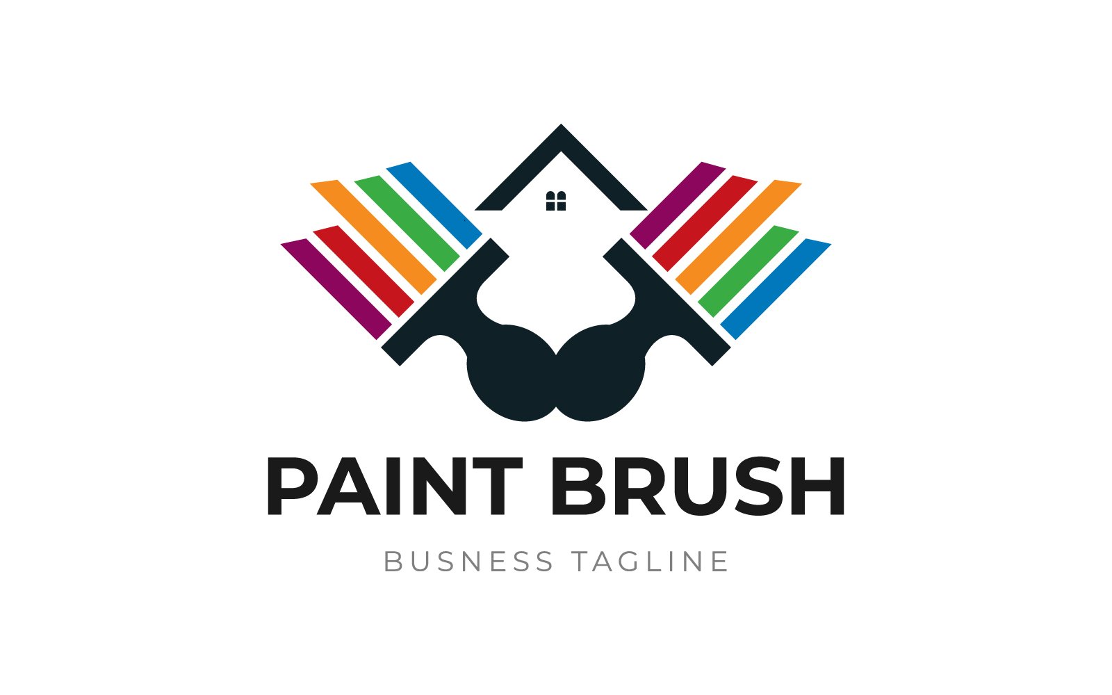 Download Creative Paint, Brush, House, Paint, Repair Design Logo.