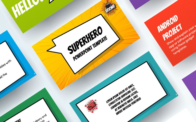Free Superhero PowerPoint template PowerPoint Template