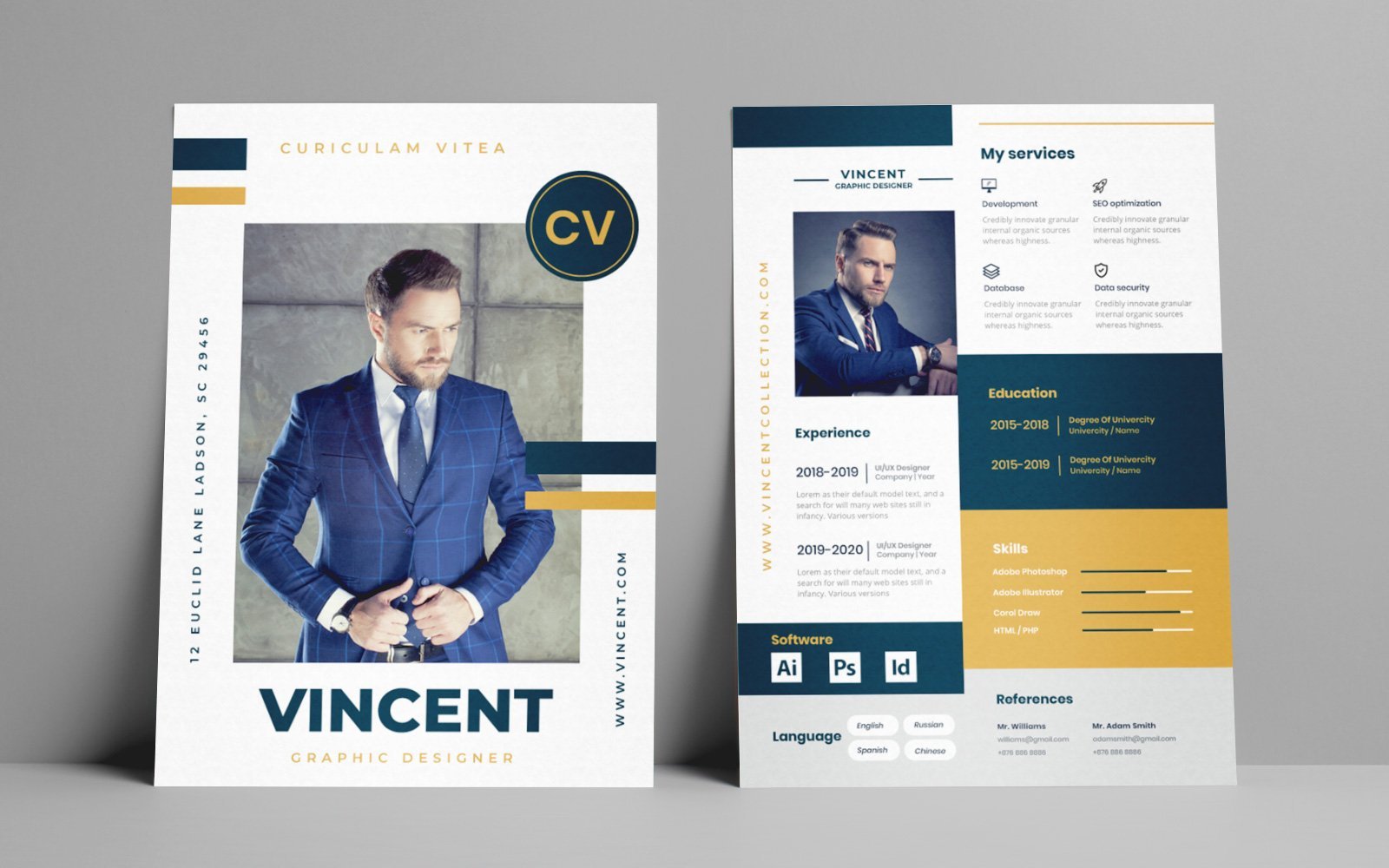 Kit Graphique #122082 Creative Resume Divers Modles Web - Logo template Preview