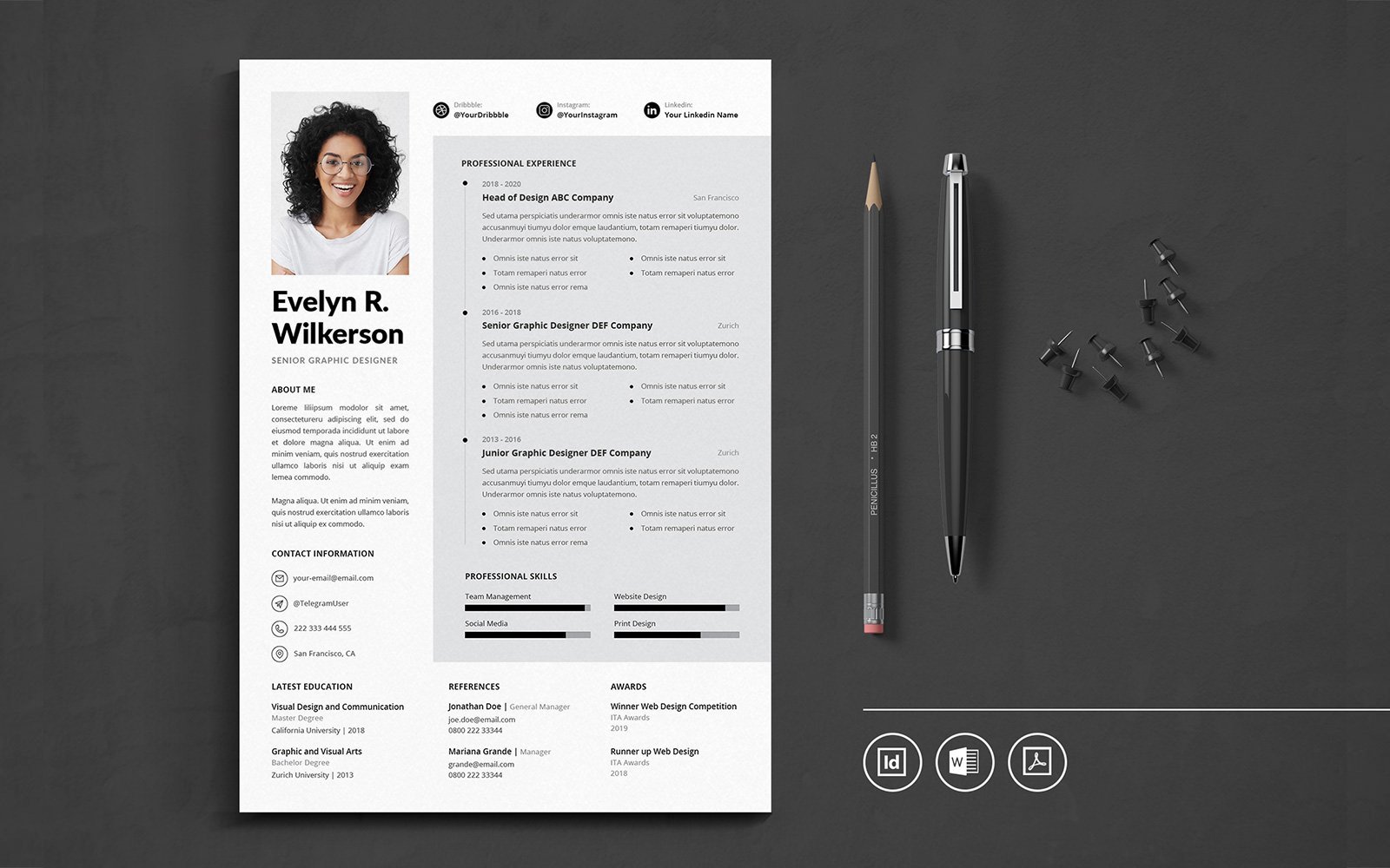 Kit Graphique #122083 Resume Cv Divers Modles Web - Logo template Preview