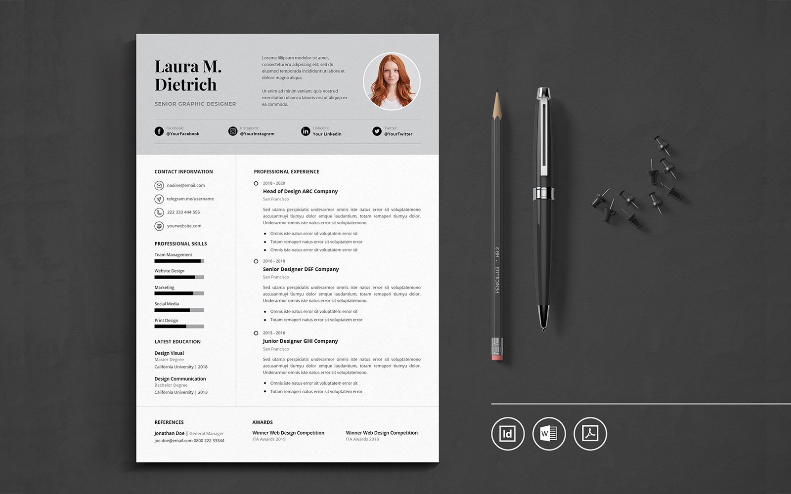 Kit Graphique #122088 Rsum Cv Divers Modles Web - Logo template Preview