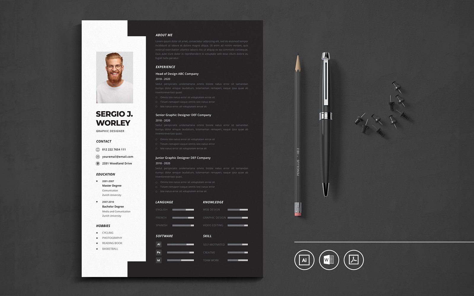 Kit Graphique #122089 Resume Cv Divers Modles Web - Logo template Preview