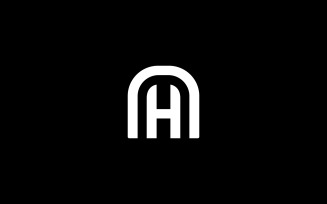 AH Monogram Logo Template