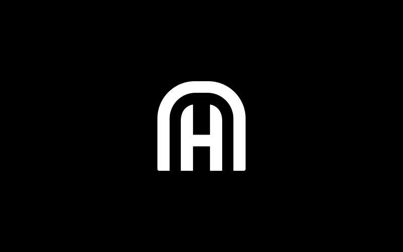 AH Monogram Logo Template