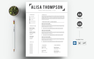 Alisa Thompson - CV & Resume Template