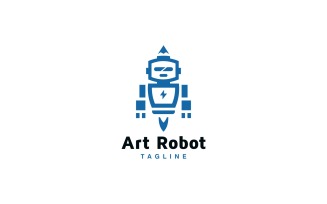 Art Robot Logo Template