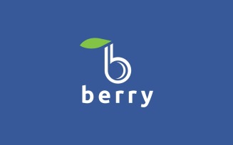 Letter b Berry Logo Template