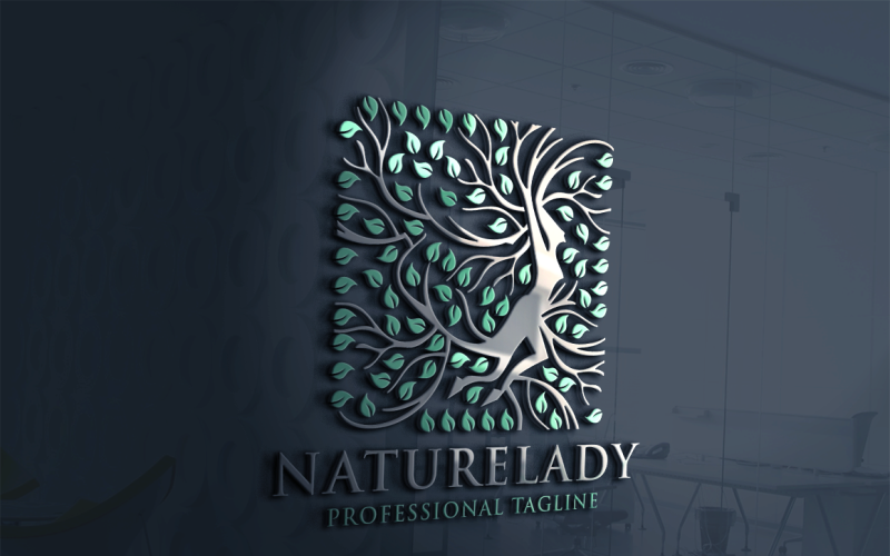 Nature Lady Logo Template