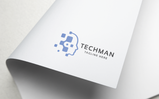 Technological Man Logo Template