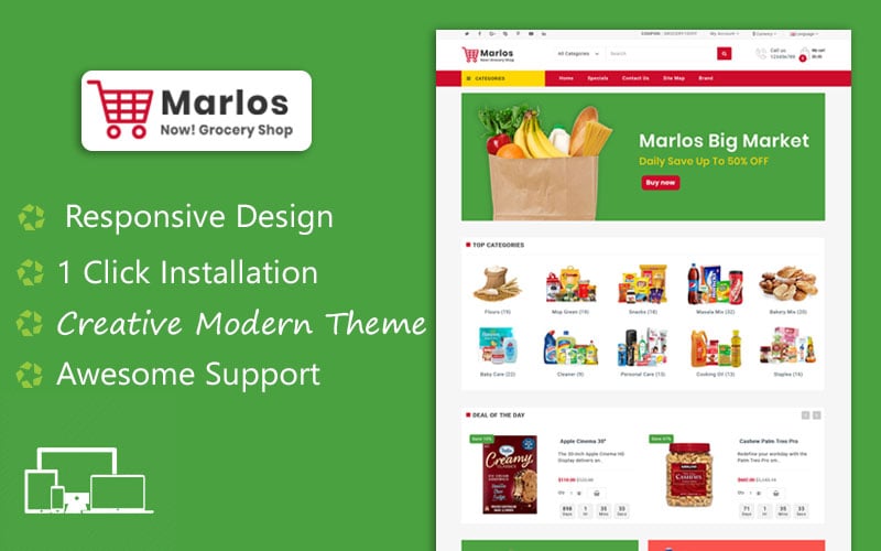 Template #122128 Organic Marlos Webdesign Template - Logo template Preview