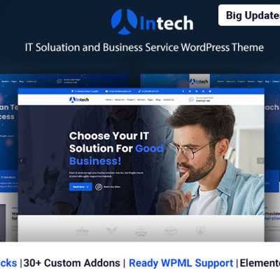 Intech - IT Solution And Technology Services WordPress Theme WordPress Theme #122125